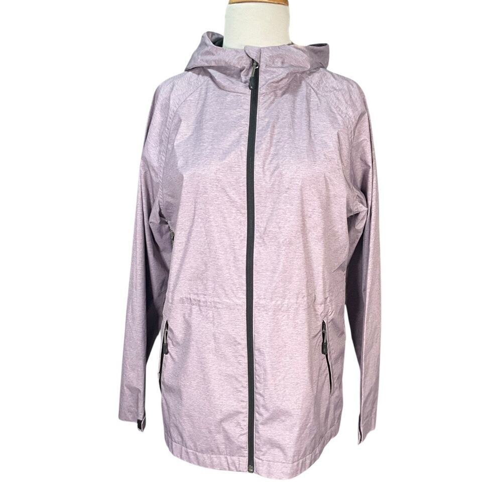 32 Degrees Hooded Rain Jacket Womens Small Lightweight Packable Mauve Hiking